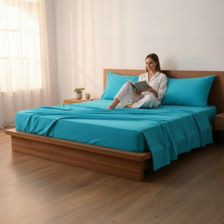 Čaršav Ranforce 160x240cm bez lastiša Tirkiz