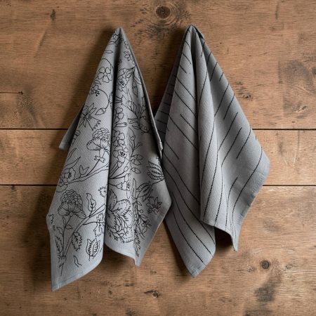 Set od 2 kuhinjske krpe print grey