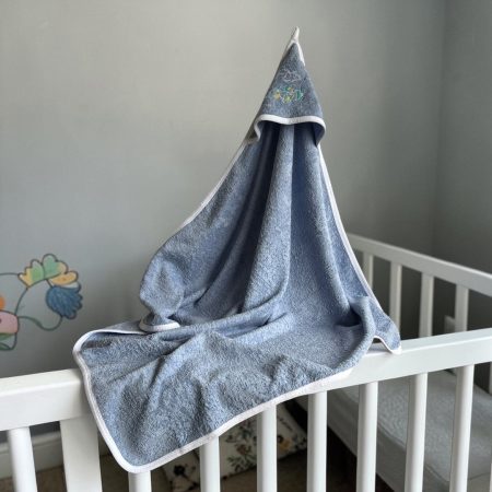 Baby peškir 100x100cm sa kapuljačom Plavi