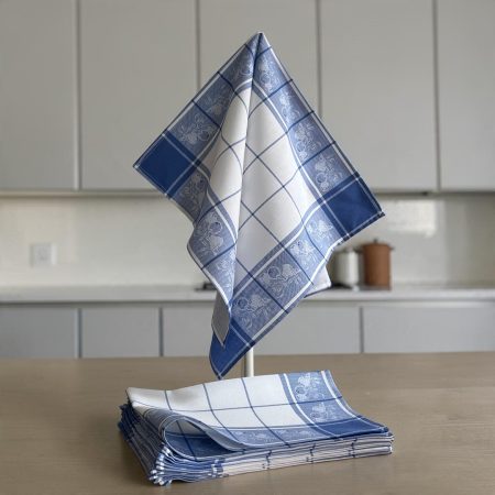 Kuhinjska krpa Plava boja 50x70cm model kocka