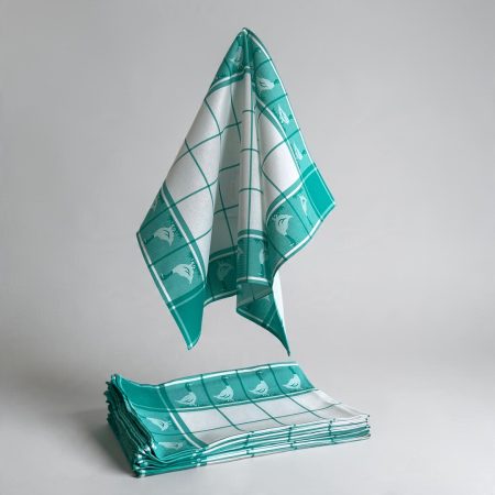 Kuhinjska krpa Zelena boja 50x70cm model kocka