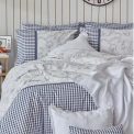 Posteljina HOME 160x220cm Plava kockica