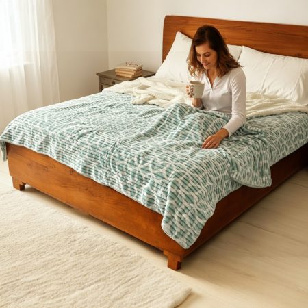 Ćebe 200x200cm Dva lica A9 Zelena boja