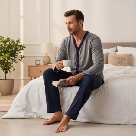 Muška pidzama komplet na kopčanje - M veličina