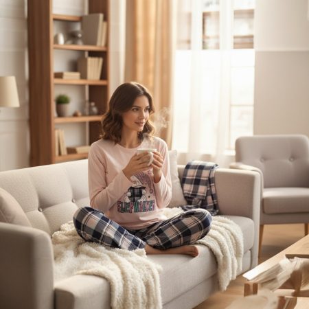 Ženska pidzama-komplet S veličina KOD 6058