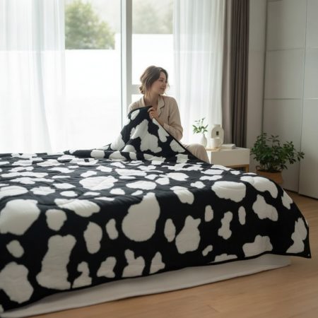 Ćebe Akril 200x220cm Crno/Bela sara