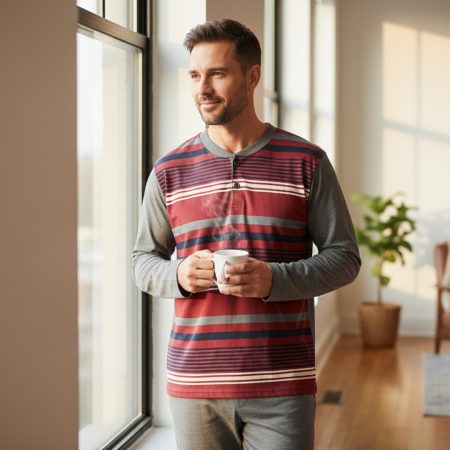 Muška pidzama komplet-M veličina Yildiz Crvena boja