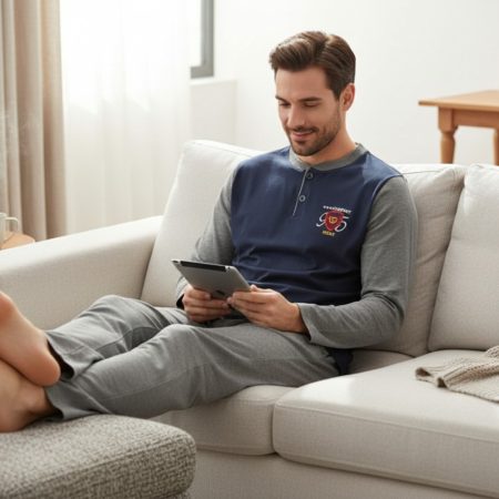 Muška pidzama komplet-M veličina Yildiz Teget boja 95