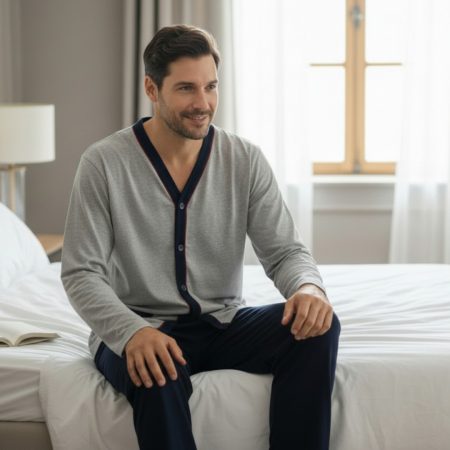 Muška pidzama komplet na kopčanje - M veličina