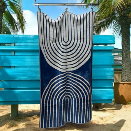 Plažni Peškir Deep Blue – 100% Pamuk, 100 x 170 cm