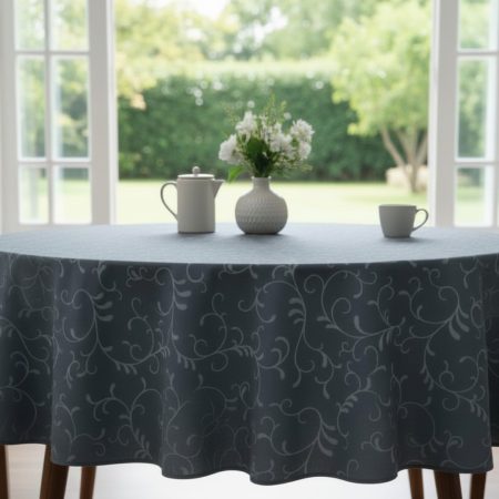 Stolnjak Ovalnog oblika 160x220cm Grey flower