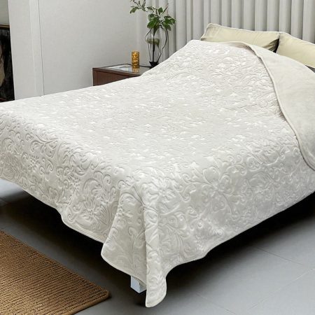 Ćebe Merinos 220x240cm A2 Cvet Bež boja