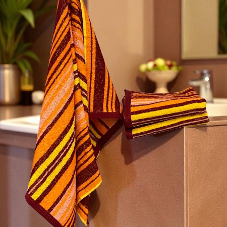 Peškir Stock 90x50cm Dezen S101 Narandzasta/Bordo boja