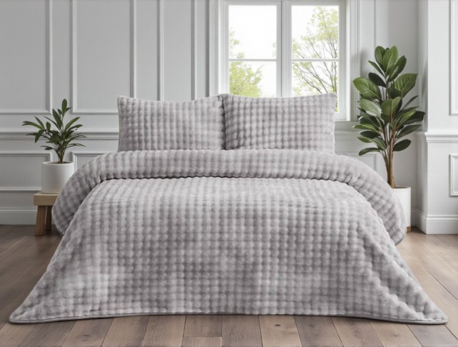 Ćebe set Reflections – 220x240cm + 2 jastučnice 50x70cm Gri