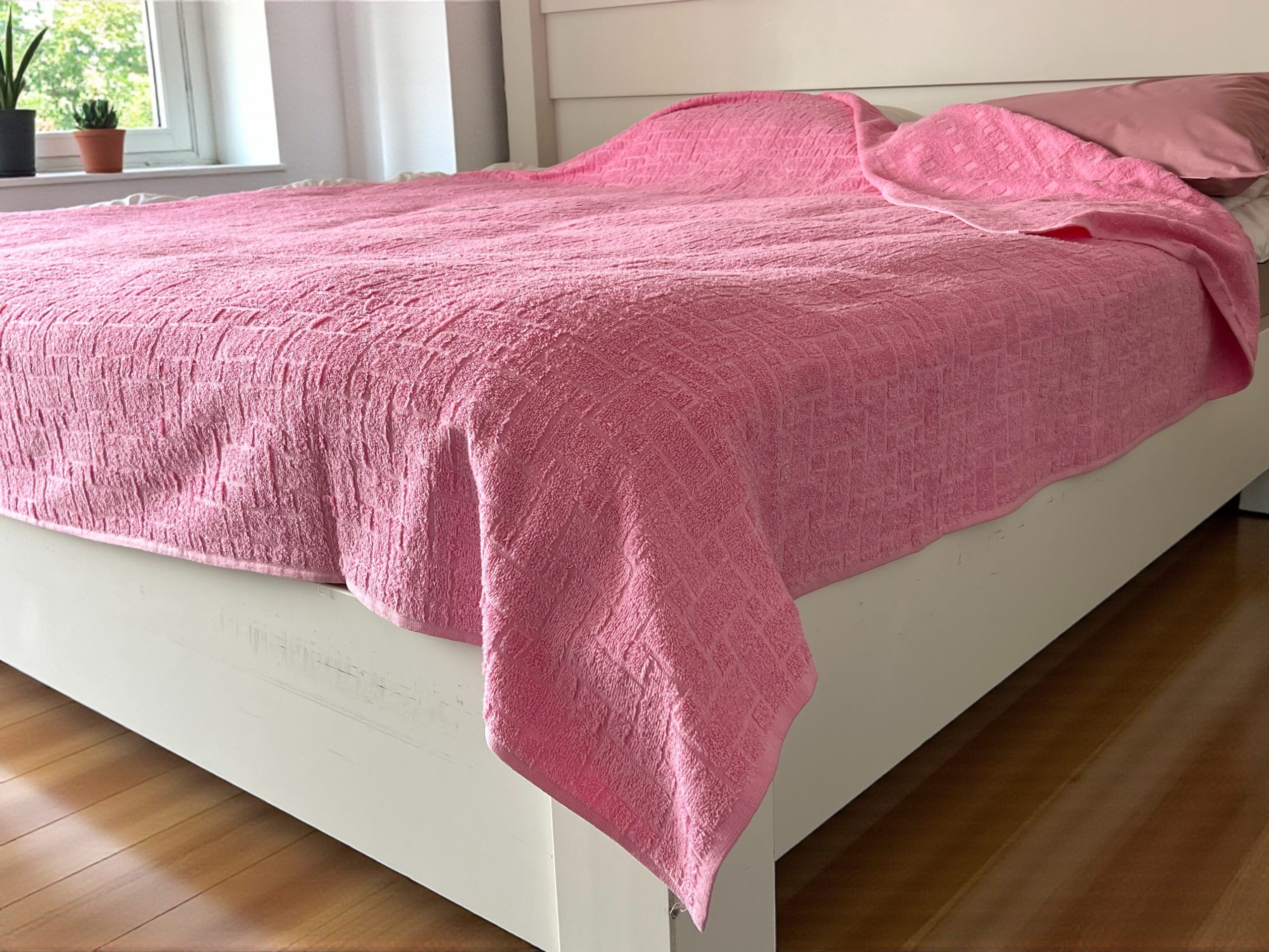 Frotirni prekrivač 200x200cm Roze boja