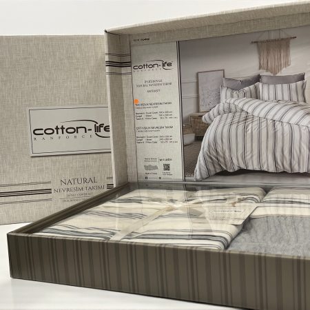 Komplet set posteljina Cotton-Life 160x220cm Antrasit