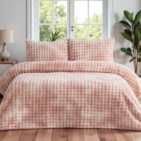 Ćebe set Reflections – 220x240cm + 2 jastučnice 50x70cm Blush