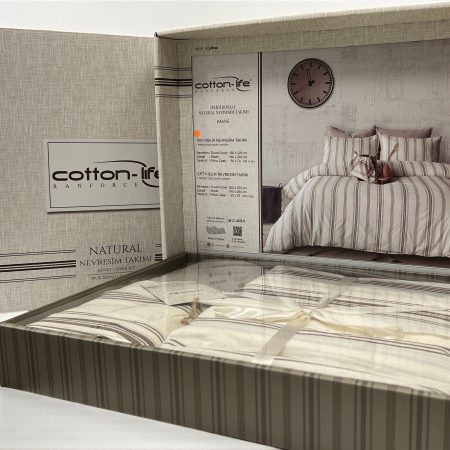 Komplet set posteljina Cotton-Life 160x220cm Kahve