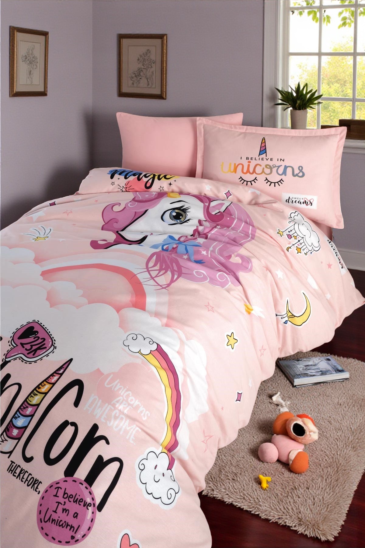 Dečija posteljina DREAM – 100% pamuk Dezen Unicorn