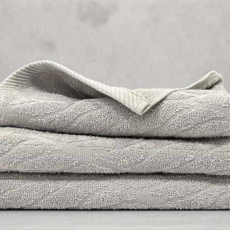 Peskir 70×140 cm – 100% Pamuk sa Žakard Motivom od Indijskog Pamuka Grey