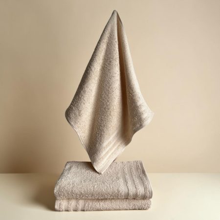 Premium Peskir 30×50 cm – Dupli Štep, 100% Pamuk Vestio Bež boja