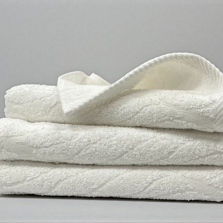 Peskir 70×140 cm – 100% Pamuk sa Žakard Motivom od Indijskog Pamuka White