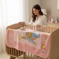 Bebi ćebe Sweet Winnie -100x120cm Pink color