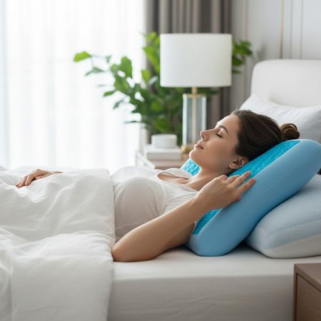 Jastuk Wave 60x40x14cm sa plavim gelom za hladjenje