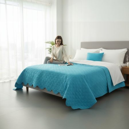 Pamučni prekrivač 180x230cm sa ukrasnom jastučnicom 40x40cm - Lucia T