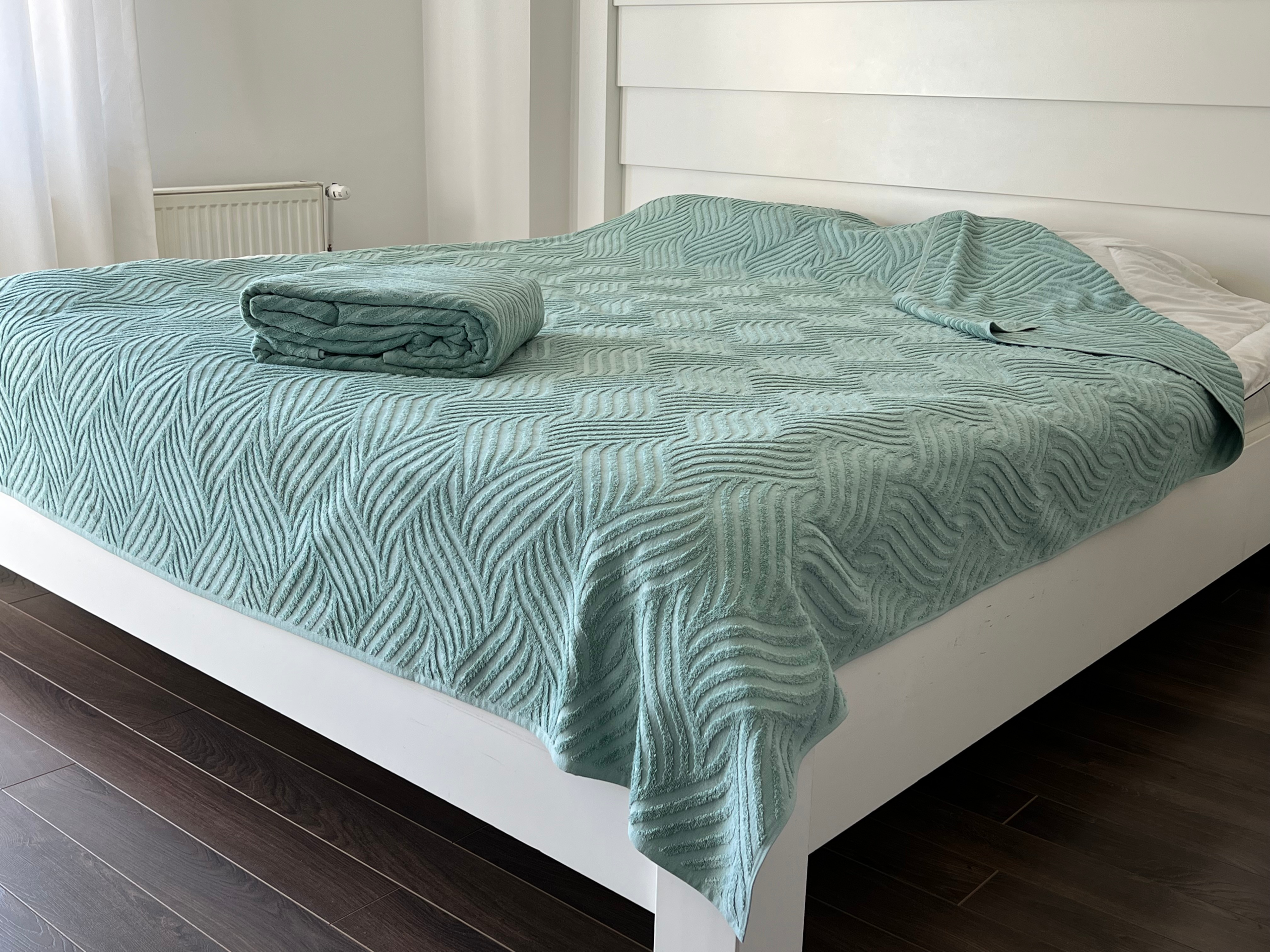 Letnji frotirni prekrivač - Sara - 200x200cm Mint boja
