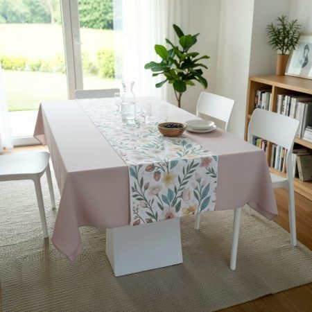 Stolnjak 140x180cm + Raner 40x140cm - JT Pink Flower