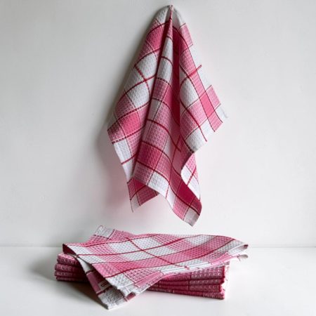 Kuhinjska krpa 45x65cm - Waffel - Roze boja